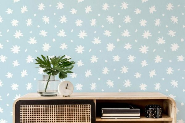 Minimalist floral self adhesive wallpaper