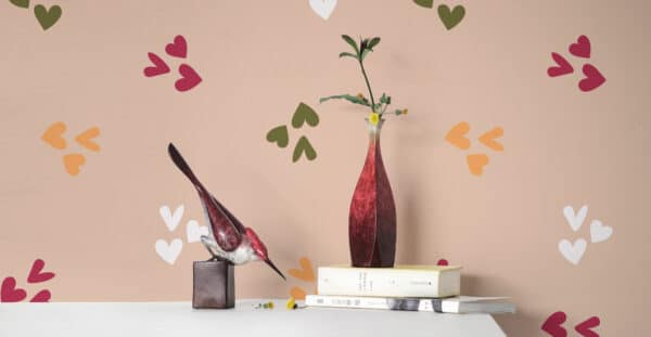 seamless heart modern heart peel and stick wallpaper