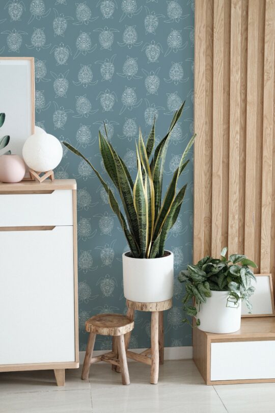 teal seamless unpasted wallpaper