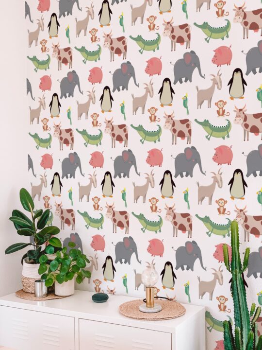 multicolor nursery peel and stick removable wallpaper