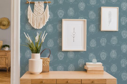 teal bathroom peel and stick removable wallpaper