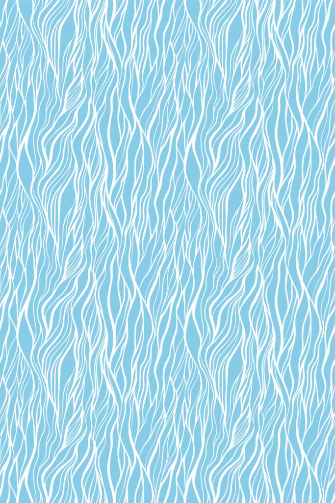 Fancy Walls Seamless Waves Blue and white Coastal Breeze wallpaper for walls