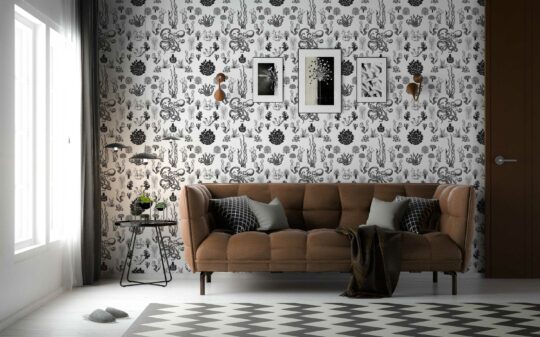 Nautical Noir Depths traditional wallpaper art by Fancy Walls