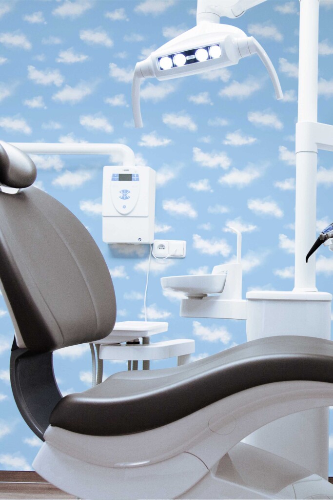 Self-adhesive wallpaper with blue clouds by Fancy Walls