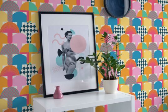 Non-pasted Dotted Delight in Mushroom Medley by Fancy Walls