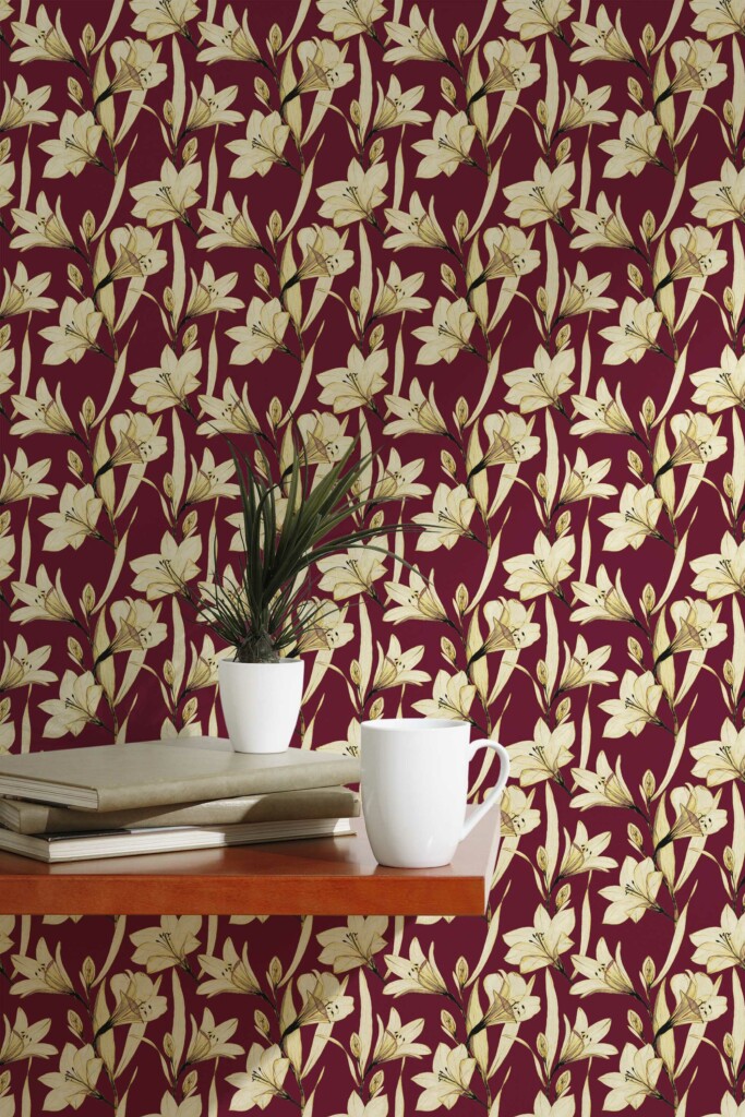 Earthy Blossom Charm self-adhesive wallpaper by Fancy Walls
