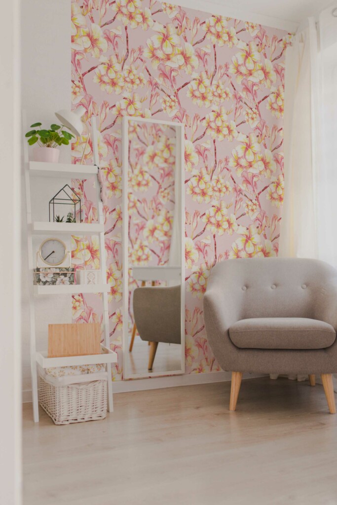 Blush Garden Symphony Removable Wallpaper from Fancy Walls
