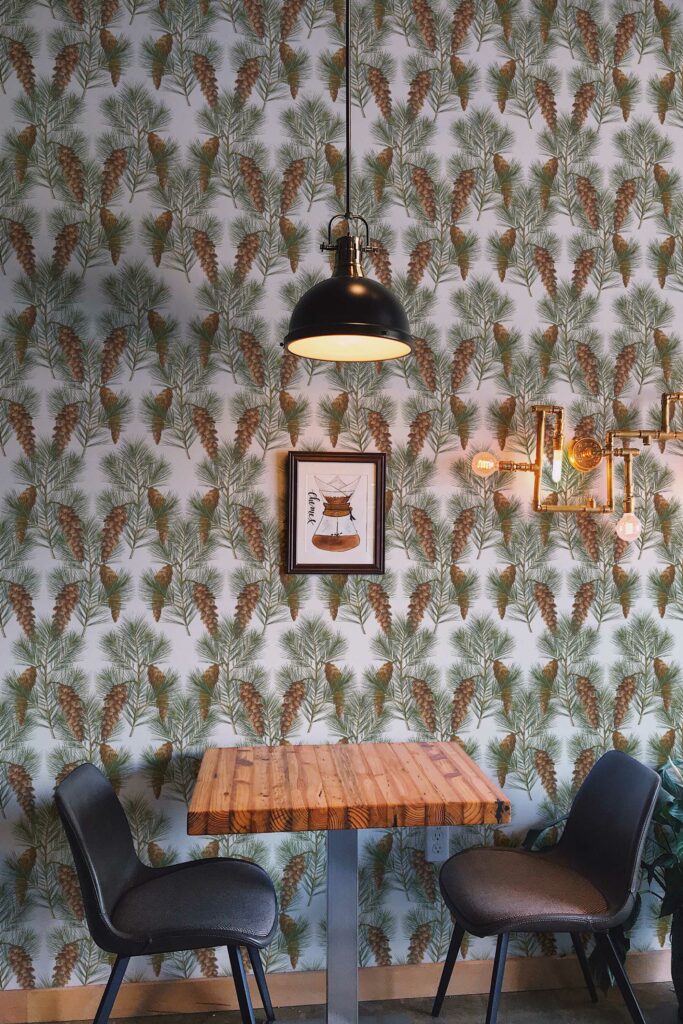 Fancy Walls removable wallpaper with vintage pine design