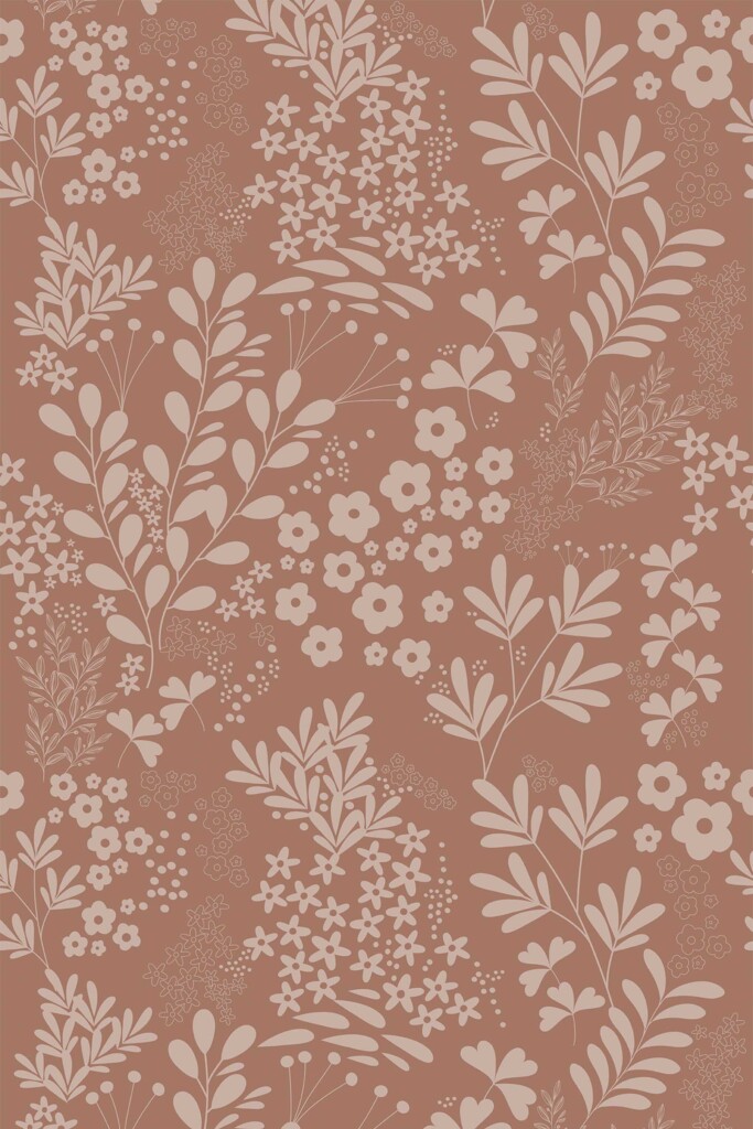 Fancy Walls Brown Floral unpasted wallpaper