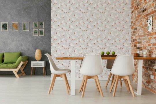 Gray Goose peel and stick wallpaper by Fancy Walls
