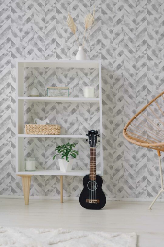 Whispered Graphite traditional wallpaper by Fancy Walls