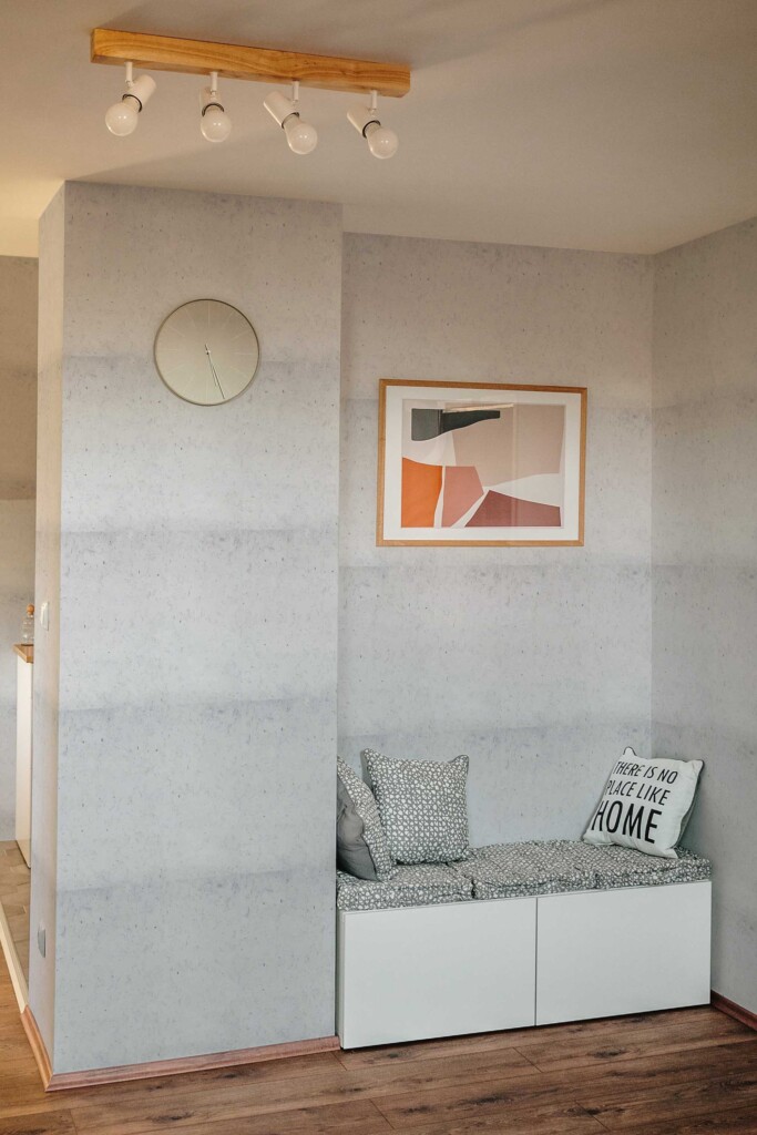 Traditional Wallpaper with Simple Gray Concrete design by Fancy Walls.