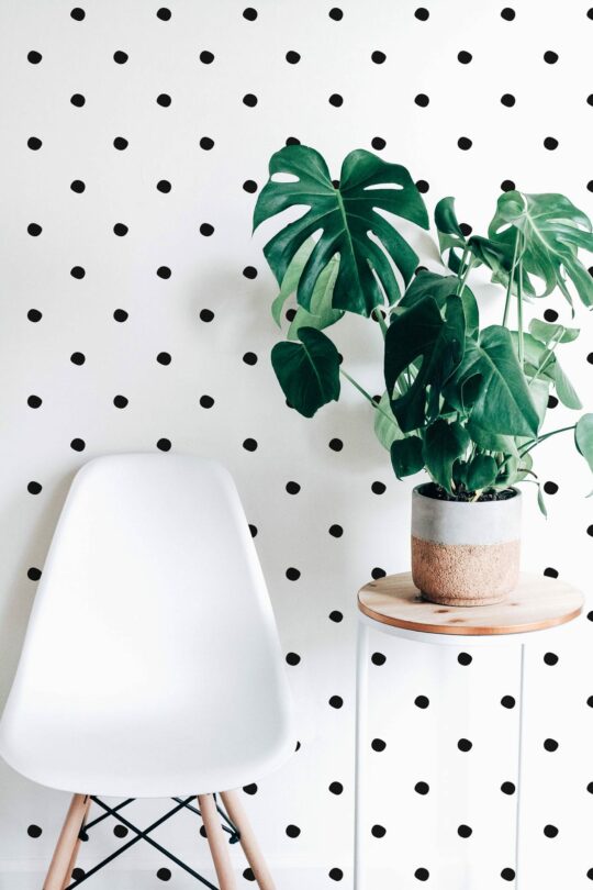 Minimalist polka dot wallpaper for walls