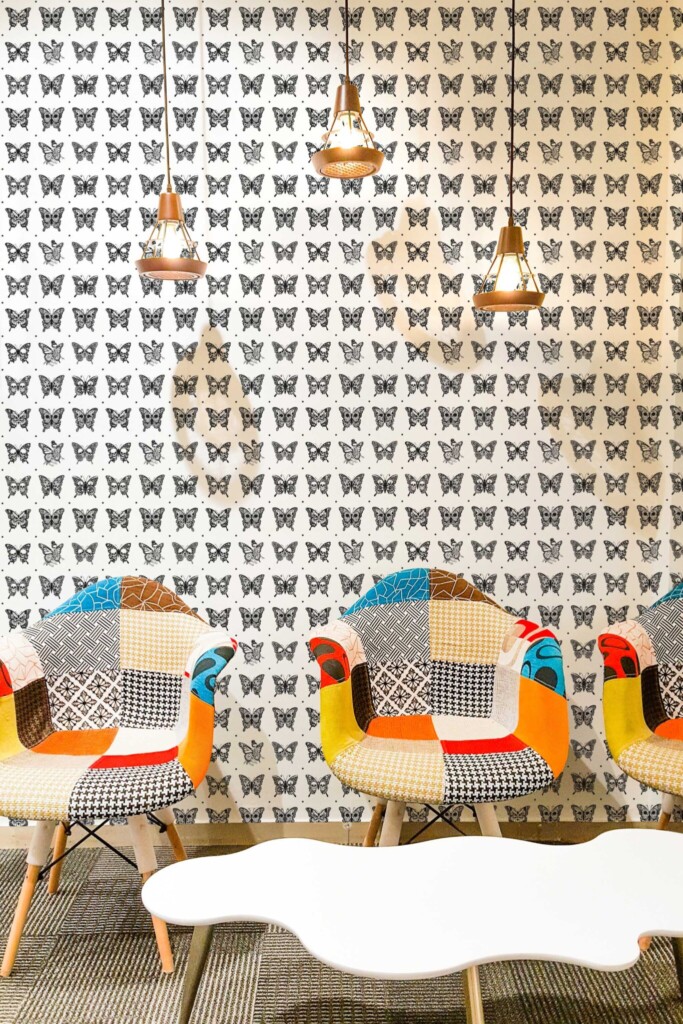Fancy Walls traditional wallpaper showcasing skull wings and fairy designs