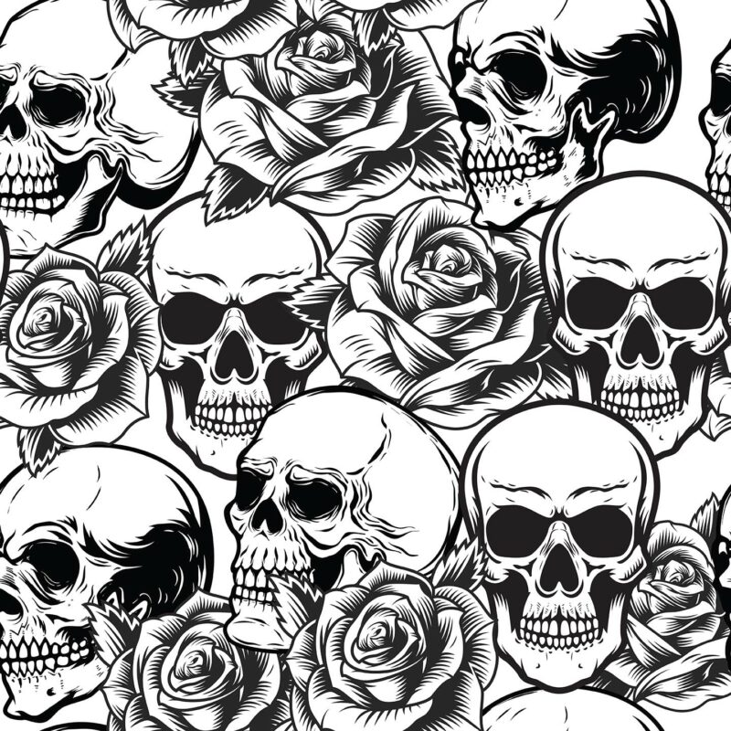 Skull Wallpaper - Peel And Stick Or Non-pasted