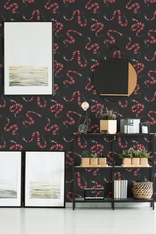 red garage peel and stick removable wallpaper