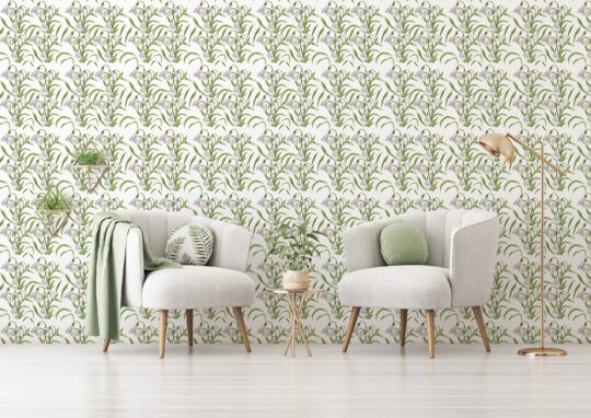 green spring unpasted wallpaper