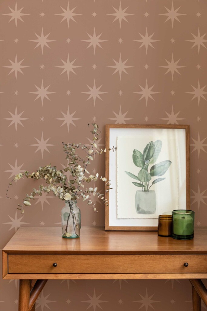 Fancy Walls Mocha Starlight peel and stick wallpaper