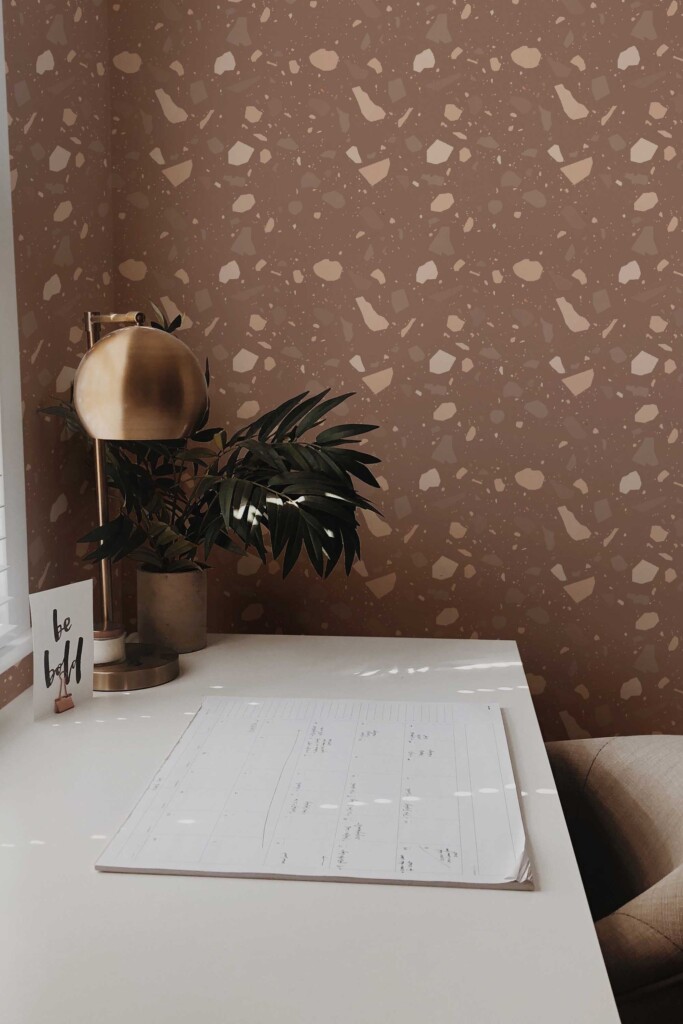 Fancy Walls Brown Terrazzo removable wallpaper