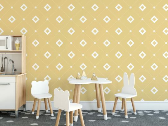 Retro tile diamond pattern peel and stick wallpaper