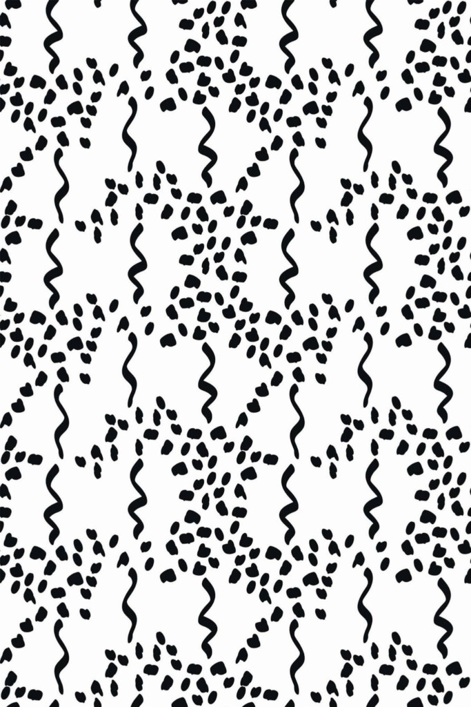 Pattern repeat of Squiggle removable wallpaper design
