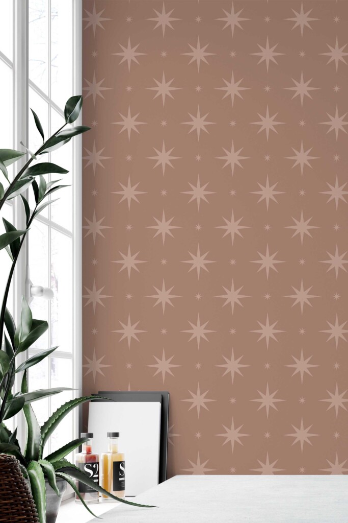 Fancy Walls Brown Starlight traditional wallpaper