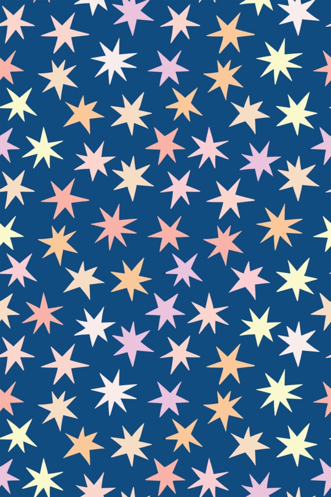 Blue Star Charm self-adhesive wallpaper by Fancy Walls