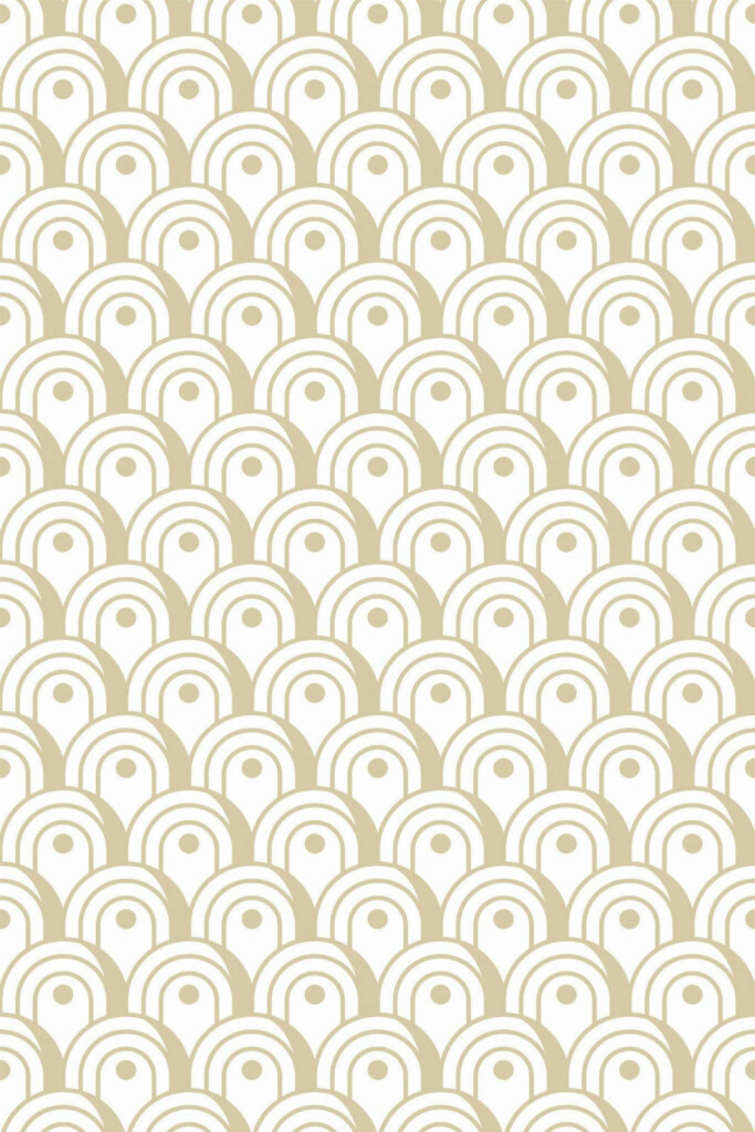 Pattern repeat of Stepped Art Deco removable wallpaper design