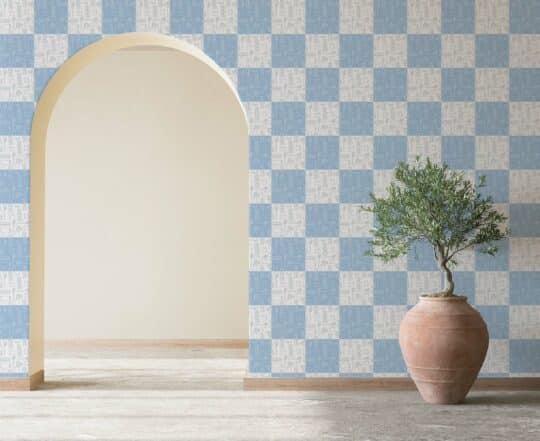 stomatology blue and white traditional wallpaper