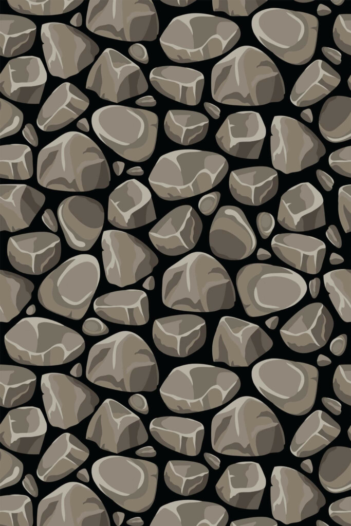 Pattern repeat of Stone removable wallpaper design