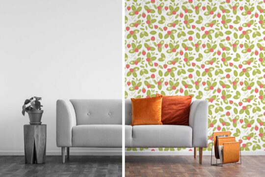 summer red traditional wallpaper