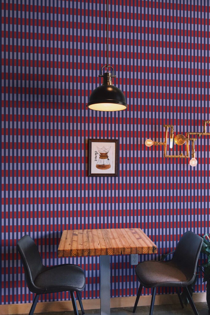 Purple-Red Stripe Fusion Removable Wallpaper from Fancy Walls