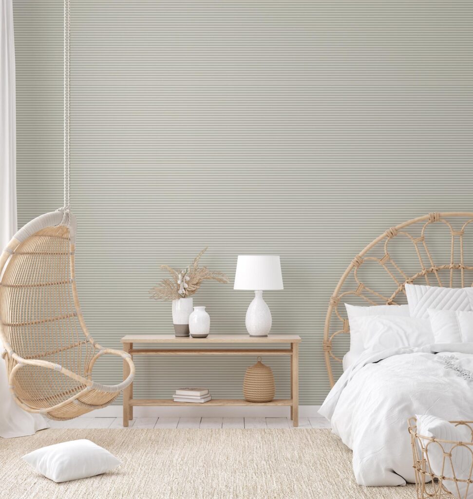 neutral striped non-pasted wallpaper