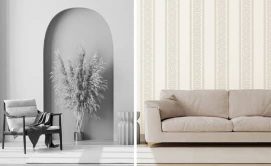 damask striped non-pasted wallpaper