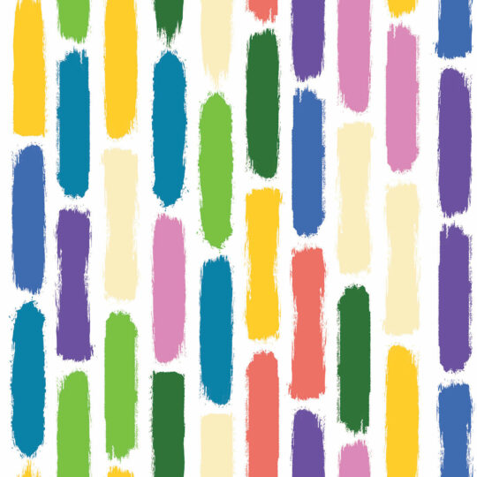 colorful bright brush unpasted wallpaper