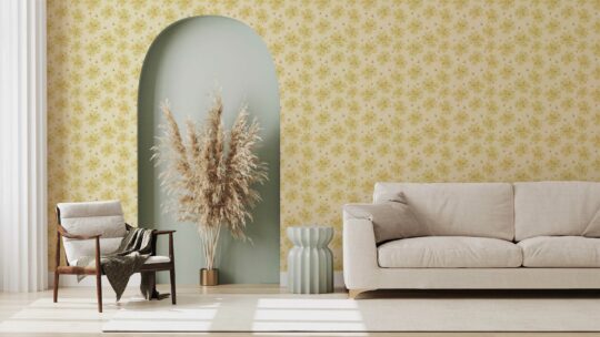 Vintage Yellow Daffodils self-adhesive wallpaper from Fancy Walls