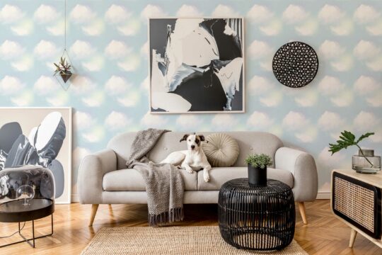 Sunny Blue Vistas - traditional wallpaper by Fancy Walls