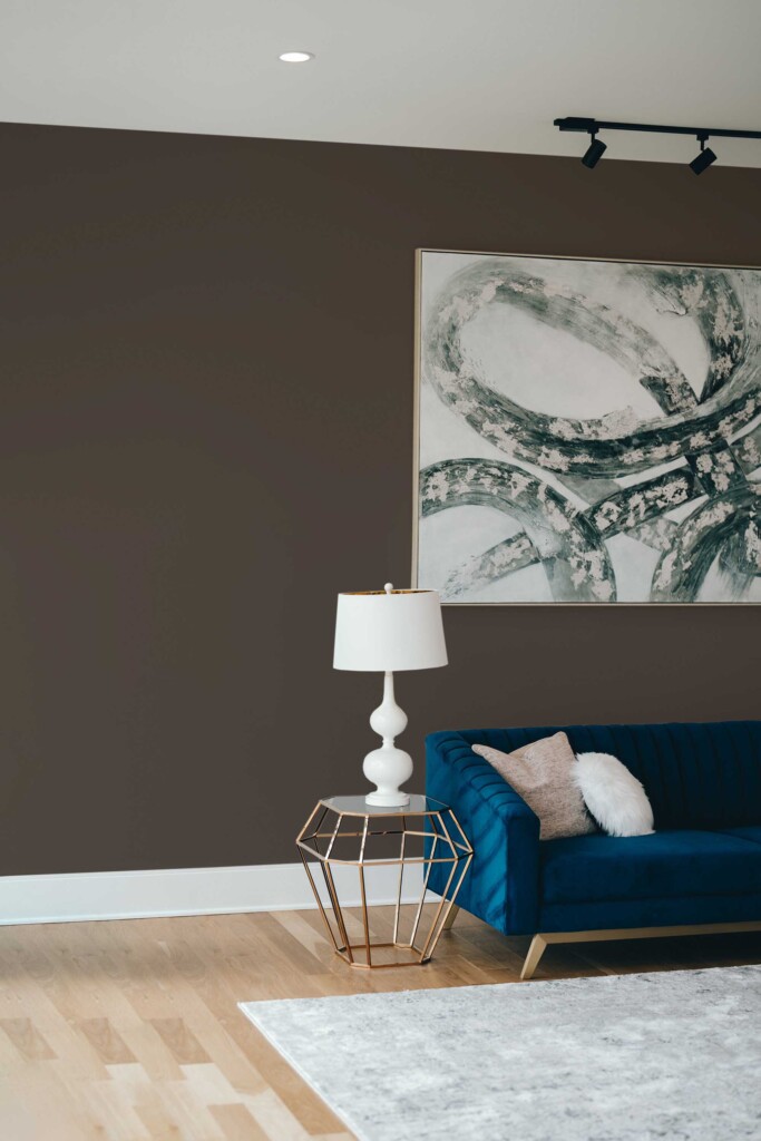 Traditional wallpaper in taupe shade by Fancy Walls for accent living spaces