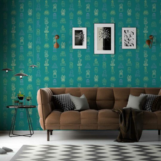 NextWall 3075 sq ft Coastal Blue Tropical Palm Leaf SelfAdhesive Peel  and Stick Wallpaper in the Wallpaper department at Lowescom