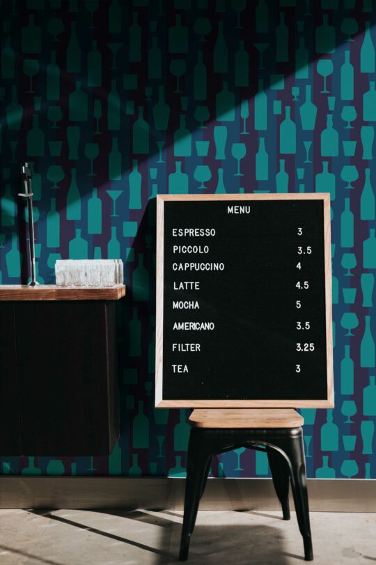 Teal Toast wallpaper for walls by Fancy Walls