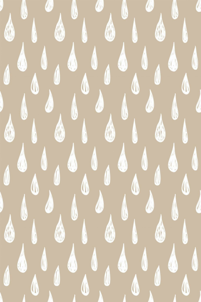 Pattern repeat of Teardrop removable wallpaper design