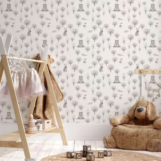 Forest animals wallpaper - Peel and Stick or Non-Pasted