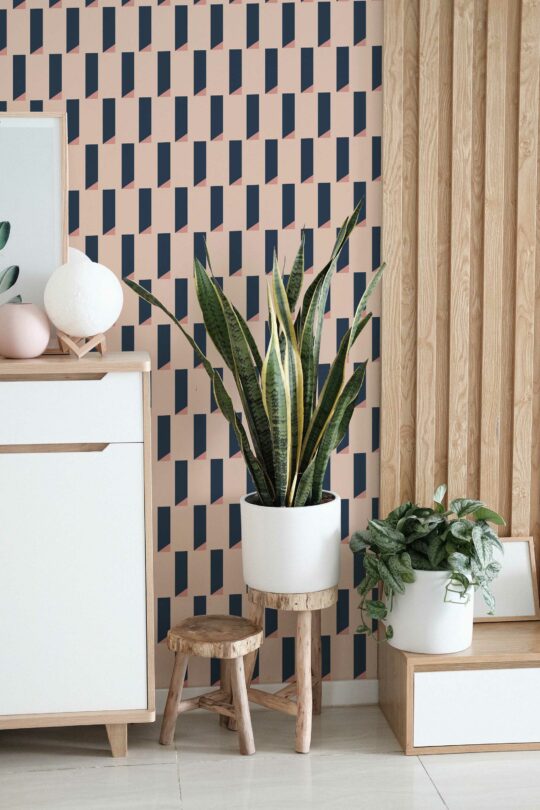 Terracotta Dimensional Depth self-adhesive wallpaper by Fancy Walls