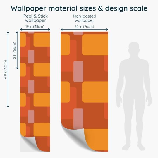 Traditional Terracotta Geometric design by Fancy Walls