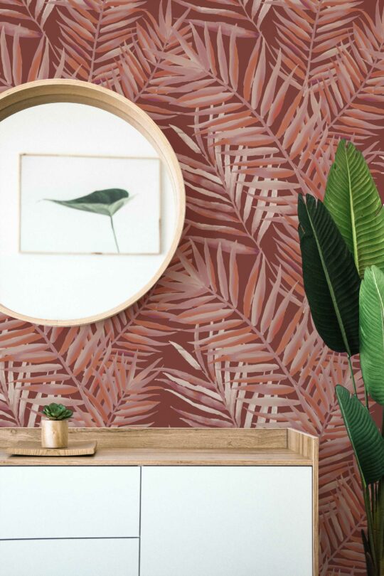 Terra Palms peel and stick wallpaper by Fancy Walls