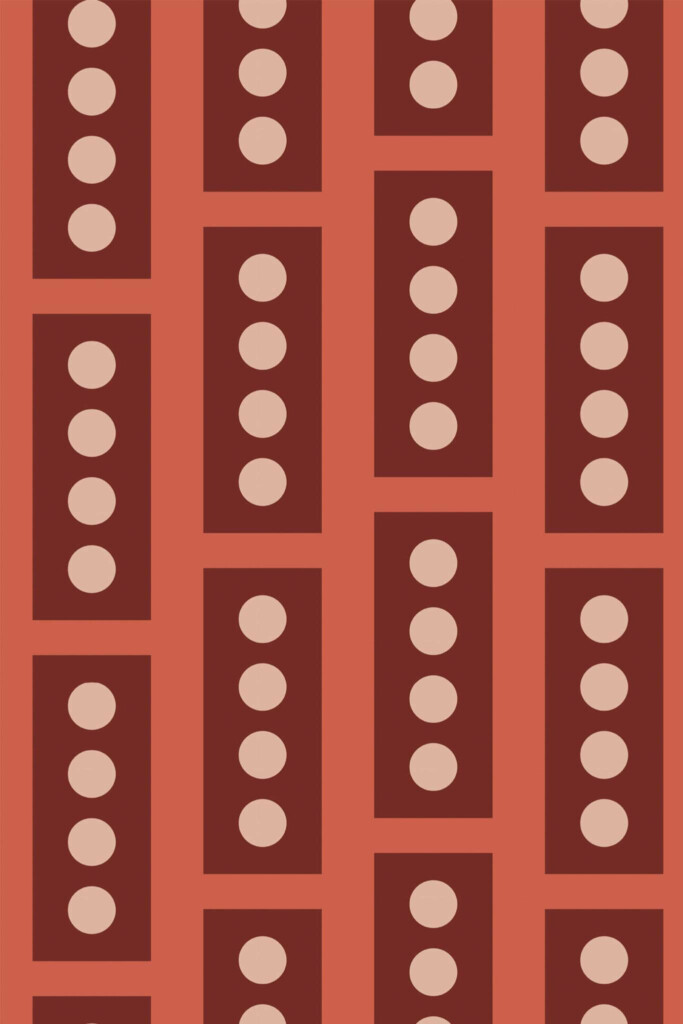 Pattern repeat of Terracotta Rugged Finish removable wallpaper design