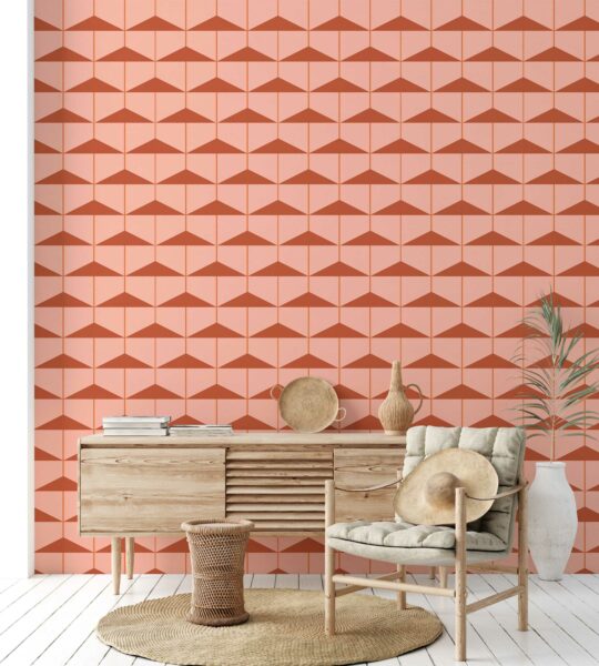 Terracotta Pink Blend traditional wallpaper by Fancy Walls