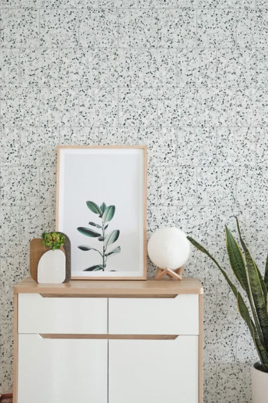 Terrazzo tile peel and stick wallpaper