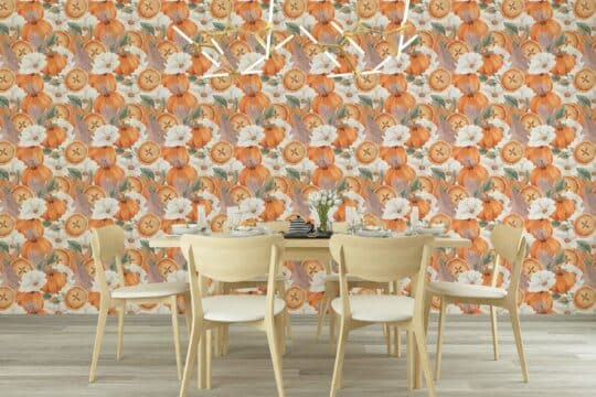 thanksgiving pattern removable wallpaper