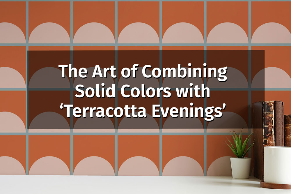 terracotta evenings collection geometric tiled pattern trending color of 2023
